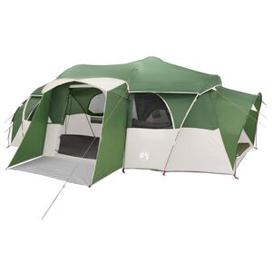 vidaXL Tienda Familiar con cubierta impermeable 10 persona Verde