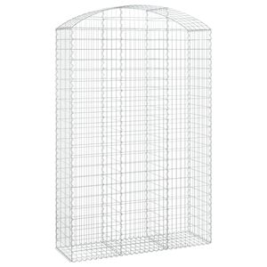 vidaXL Cesta gaviones forma arco hierro galvanizado 150x50x220/240 cm