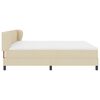 vidaXL Cama tipo Box Spring con colch&oacute;n Crema 200 x 200 cm tela