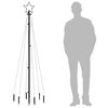 vidaXL Árbol de Navidad con pincho 108 LED blanco cálido 180 cm