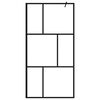 vidaXL Mampara de ducha accesible con vidrio templado negro 100x195 cm