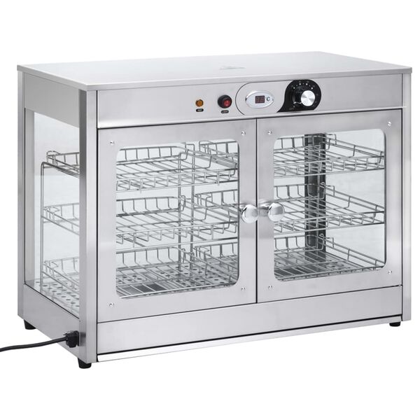 vidaXL Calientaplatos Gastronorm el&eacute;ctrico acero inoxidable 1200 W