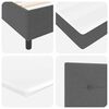 vidaXL Cama tipo Box Spring con colch&oacute;n Gris oscuro 190 x 90 cm tela