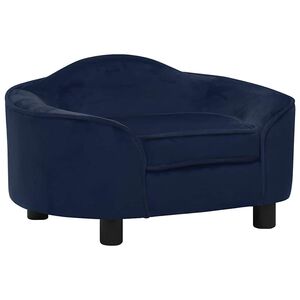 vidaXL Sof&aacute; para perros felpa azul 67x47x36 cm