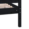 vidaXL Estructura cama madera maciza individual negro 75x190 cm