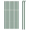 vidaXL Cerca de alambre de acero galvanizado verde 0,8x25 m