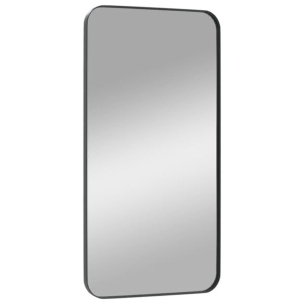 vidaXL Espejo de pared rectangular negro 40x80 cm
