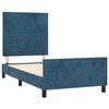 vidaXL Estructura de cama sin colch&oacute;n terciopelo azul oscuro 100x200cm