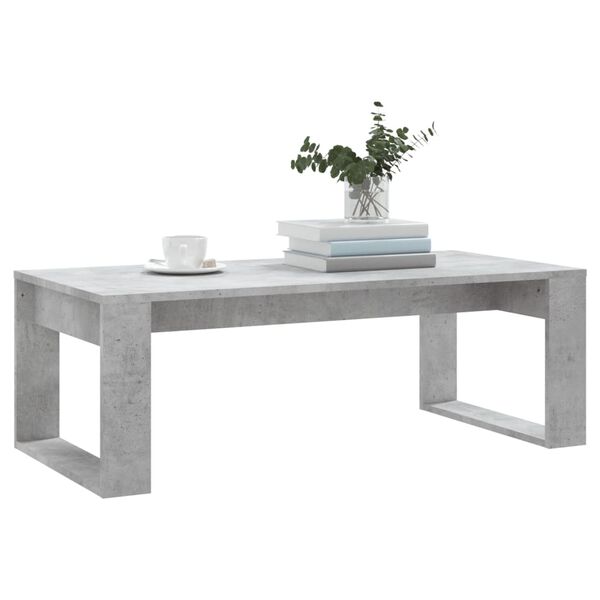 vidaXL Mesa de centro madera de ingenier&iacute;a gris hormig&oacute;n 102x50x35 cm