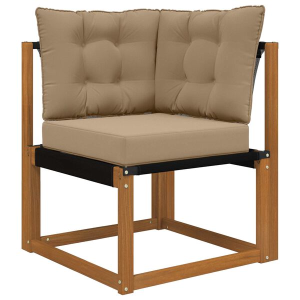 vidaXL Coj&iacute;n para sof&aacute; de exterior 3 pcs Taup&eacute; Poli&eacute;ster