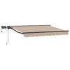 vidaXL Armaz&oacute;n de toldo manual con LEDs Beige 2,5 x 2 m
