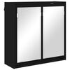 vidaXL Armario con espejo de ba&ntilde;o con estante Negro 60 x 20 x 60 cm