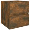 vidaXL Mueble de lavabo madera ingenier&iacute;a roble ahumado 41x38,5x45 cm