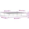 vidaXL Estructura de cama sin colch&oacute;n metal blanco 200x200 cm