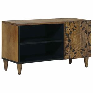 vidaXL Mueble de TV Marr&oacute;n 80 x 31,5 x 46 cm Madera de mango maciza