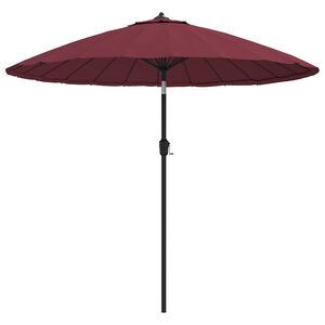 vidaXL Sombrilla de jard&iacute;n con palo de aluminio rojo burdeos 250 cm