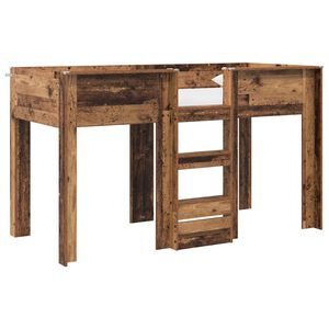 vidaXL Cama Litera para Ni&ntilde;os Madera vieja 75 x 190 cm