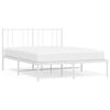 vidaXL Estructura cama sin colch&oacute;n con cabecero metal blanco 140x200cm