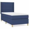 vidaXL Cama box spring con colch&oacute;n tela azul 80x200 cm