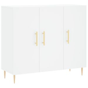 vidaXL Aparador de madera de ingenier&iacute;a blanco 90x34x80 cm