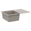 vidaXL Lavabo 80% Cuarzo y 20% Resina 670 x 460 mm Gris