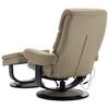 vidaXL Sill&oacute;n de masaje reclinable cuero PE madera curvada capuchino
