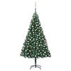 vidaXL &Aacute;rbol de Navidad preiluminado con luces y bolas verde 240 cm