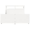 vidaXL Estructura de cama sin colch&oacute;n madera de pino blanca 140x190 cm