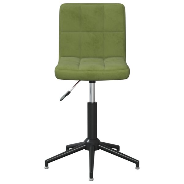 vidaXL Sillas de comedor giratorias 2 uds de terciopelo verde claro