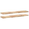 vidaXL Estantes flotantes 2 uds madera acacia sin tratar 120x30x4 cm