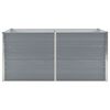 vidaXL Jardinera elevada de acero galvanizado gris 160x80x45 cm