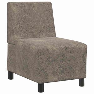 Sofá modular vidaXL sin brazos gris oscuro 55 cm piel sintética