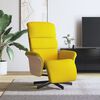 vidaXL Sill&oacute;n reclinable con reposapi&eacute;s tela amarillo claro