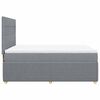 vidaXL Cama box spring con colch&oacute;n tela gris claro 140x200 cm