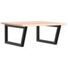 vidaXL Estante de lavabo de pared de acero y madera maciza de roble