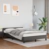 vidaXL Estructura de cama sin colch&oacute;n cuero sint&eacute;tico gris 120x190 cm