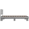 vidaXL Estructura cama madera ingenier&iacute;a metal gris Sonoma 90x190 cm