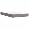 vidaXL Cama box spring con colchón tela gris taupe 120x190 cm