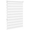 vidaXL Estor cebra blanco 115x150 cm tejido ancho 110,9 cm poli&eacute;ster