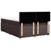 vidaXL Cama box spring con colch&oacute;n tela marr&oacute;n oscuro 140x200 cm