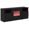 vidaXL Chimenea el&eacute;ctrica Roble Negro 98 x 28,5 x 40,5 cm