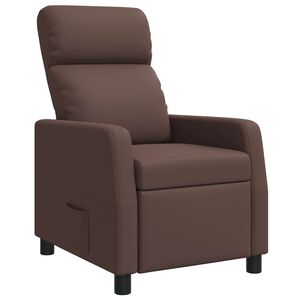 vidaXL Recliner Marr&oacute;n Cuero sint&eacute;tico