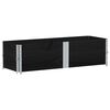 vidaXL Collares de palets 2 uds madera maciza de pino negro 1050x50 cm