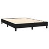 vidaXL Cama box spring con colch&oacute;n LED tela negro 140x200 cm