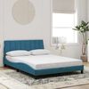 vidaXL Estructura de cama sin colch&oacute;n Hanko terciopelo azul 120x200 cm