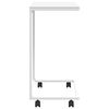 vidaXL Mesa auxiliar con ruedas de contrachapado blanco 55x35x70 cm