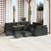 vidaXL Conjunto de sof&aacute;s de jard&iacute;n 14 pcs Negro rat&aacute;n sint&eacute;tico