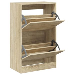 vidaXL Zapatero de madera de ingenier&iacute;a roble Sonoma 60x34x96,5 cm
