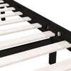 vidaXL Estructura de cama doble sin colch&oacute;n madera maciza negro