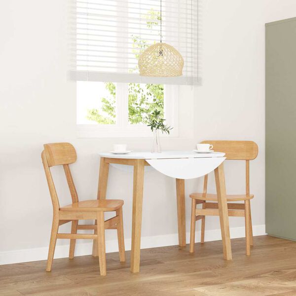 vidaXL Sillas de comedor 2 unidades madera maciza de caucho